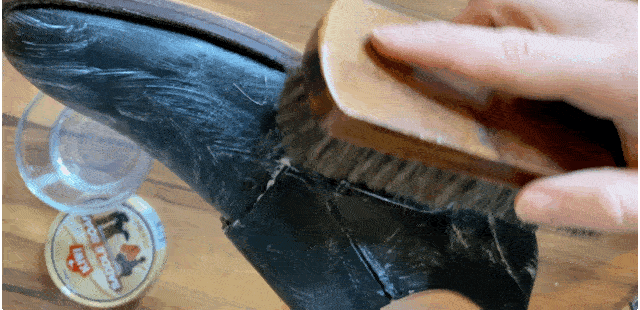 Buffing Leather Shoes