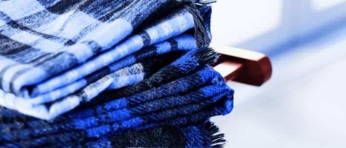 Blue wool blankets